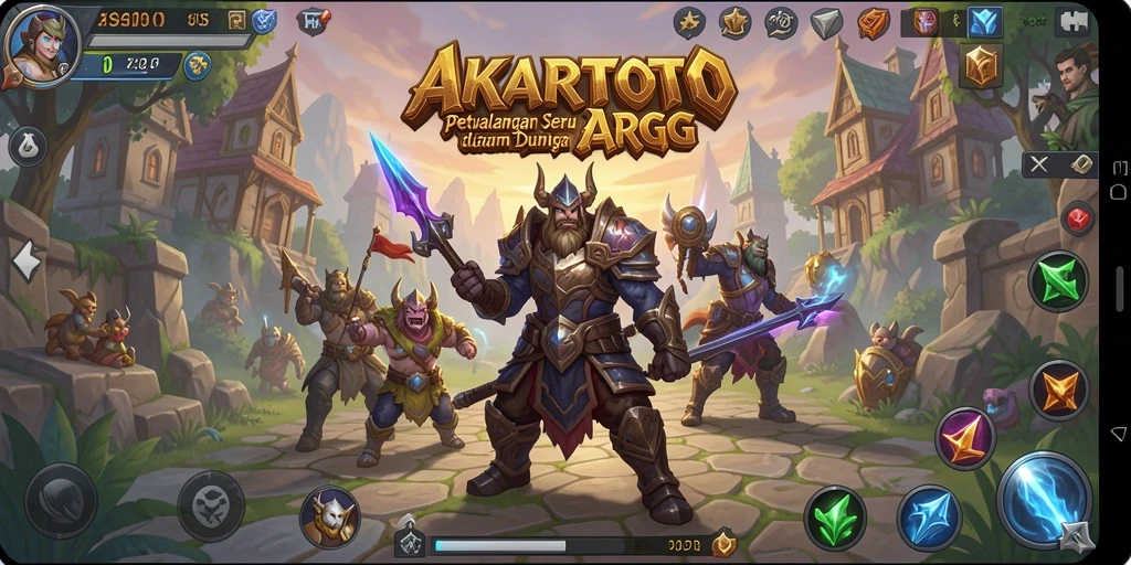 Gameplay seru di dunia fantasi AKARTOTO yang penuh tantangan.