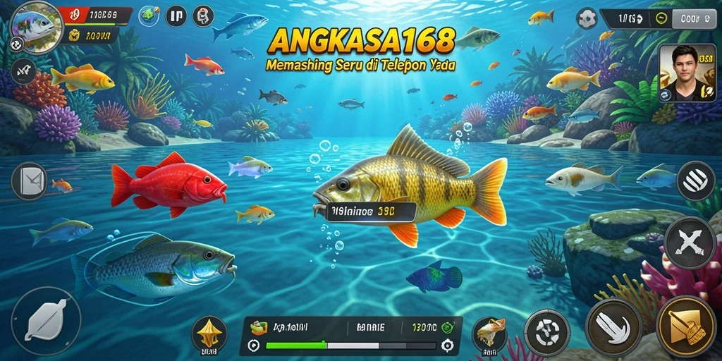 Screenshot gameplay ANGKASA168 menampilkan aksi memancing yang menarik dan mendebarkan.