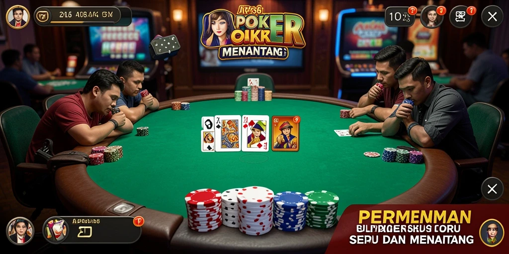 Tampilan gameplay poker yang mengasyikkan di API36.