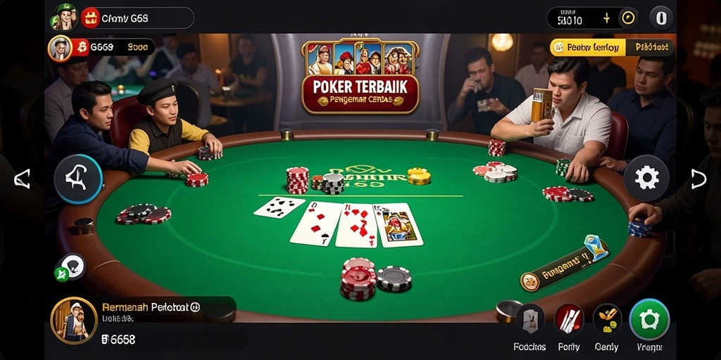 Screenshot G668 menampilkan momen seru bermain Poker dengan teman.