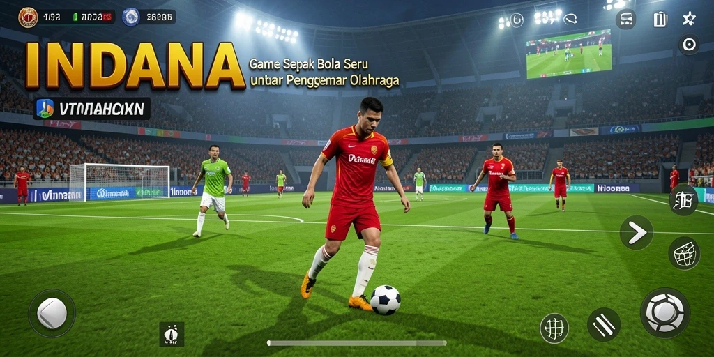 Tangkapan layar INDAAA menampilkan aksi seru dari permainan sepak bola.
