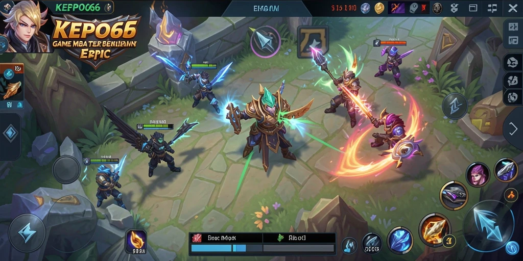 Screenshot gameplay KEPO66 yang menampilkan aksi epic MOBA.