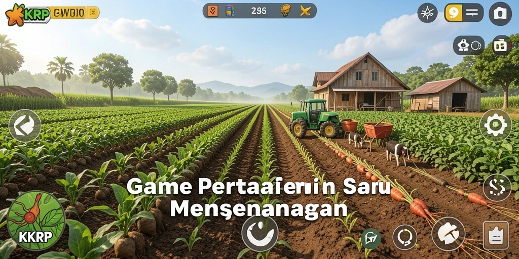 Tangkapan layar menarik dari gameplay bertani di KKRP.