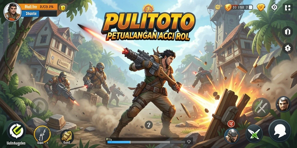Menampilkan aksi seru dalam pertarungan ARPG PULITOTO.