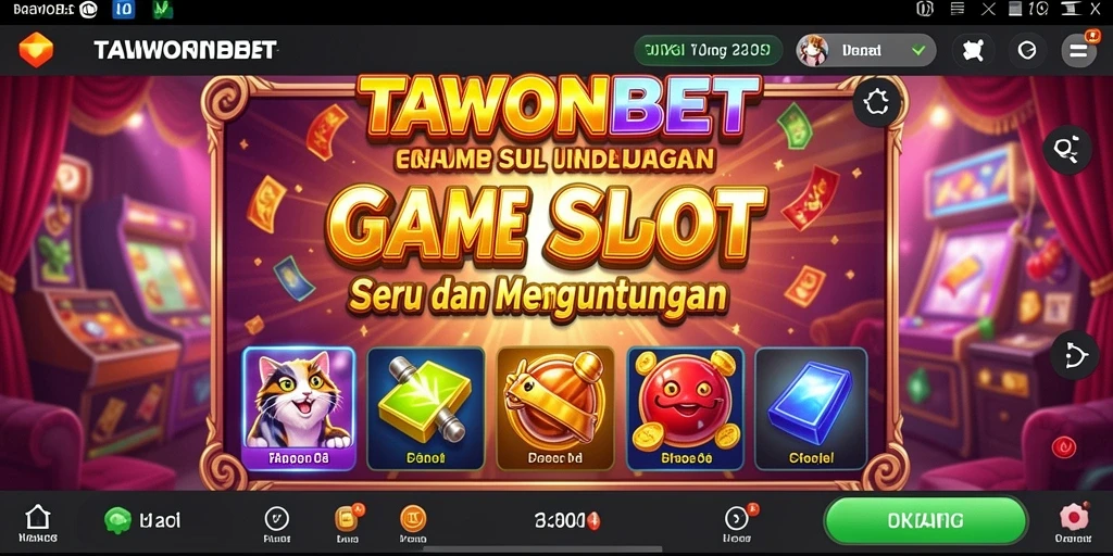 Screenshot gameplay TAWONBET yang menampilkan gulungan Slot yang mengasyikkan.