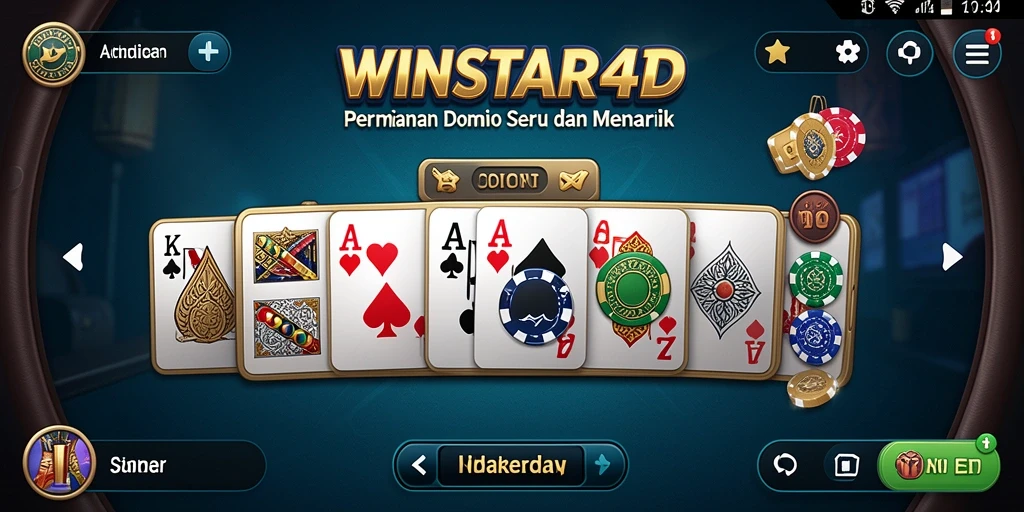 Screenshot gameplay WINSTAR4D yang menunjukkan aksi seru permainan Domino.