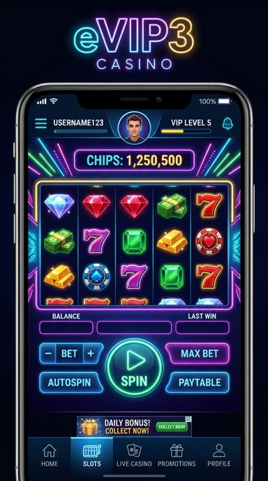 Screenshot aplikasi evip3 yang menunjukkan fitur unggulan.